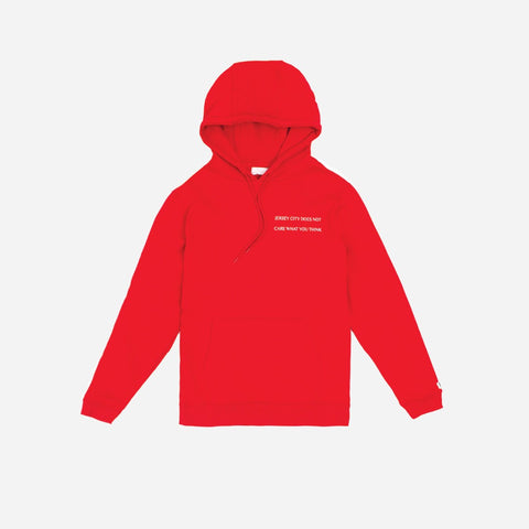 DON’T CARE HOODY (RED/WHITE)