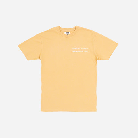 DON’T CARE S/S TEE (VINTAGE GOLD/WHITE)