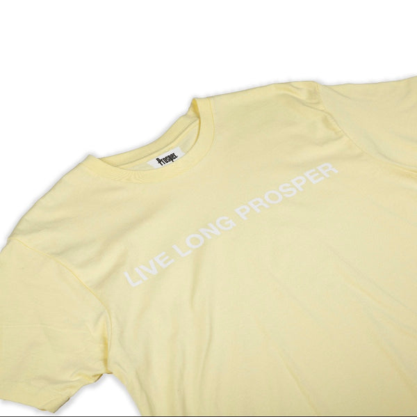 LIVE LONG 2 S/S TEE (LIGHT CHARTREUSE/WHITE)