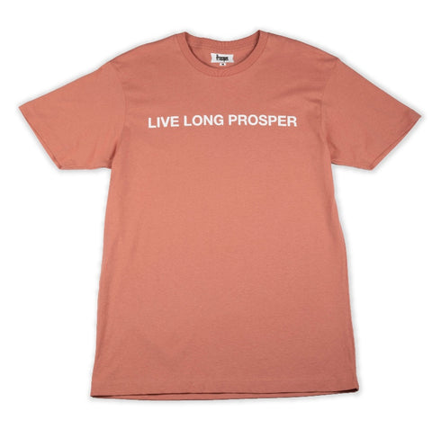 LIVE LONG 2 S/S TEE (DUSTY ROSE/WHITE)