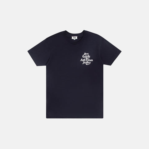 BEST GIRLS S/S TEE (NAVY/WHITE)