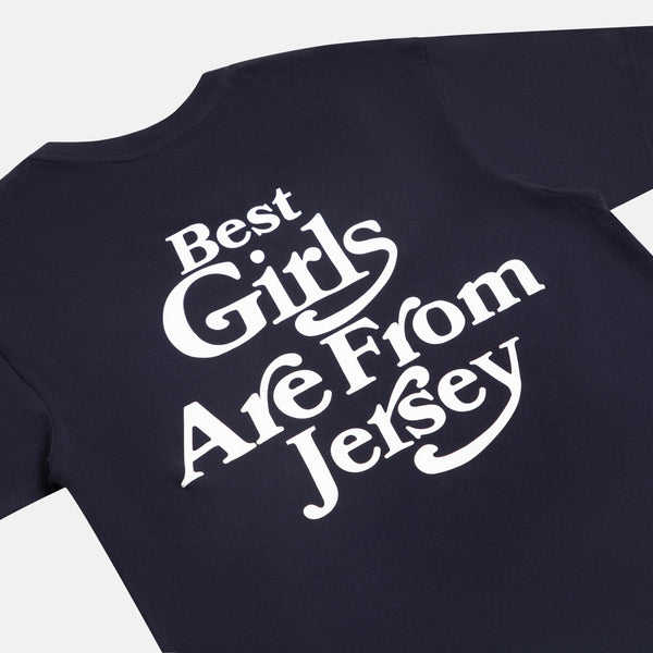 BEST GIRLS S/S TEE (NAVY/WHITE)