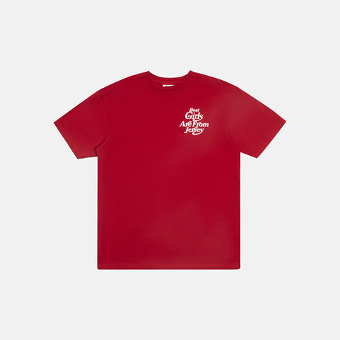 BEST GIRLS S/S TEE (CARDINAL RED/WHITE)