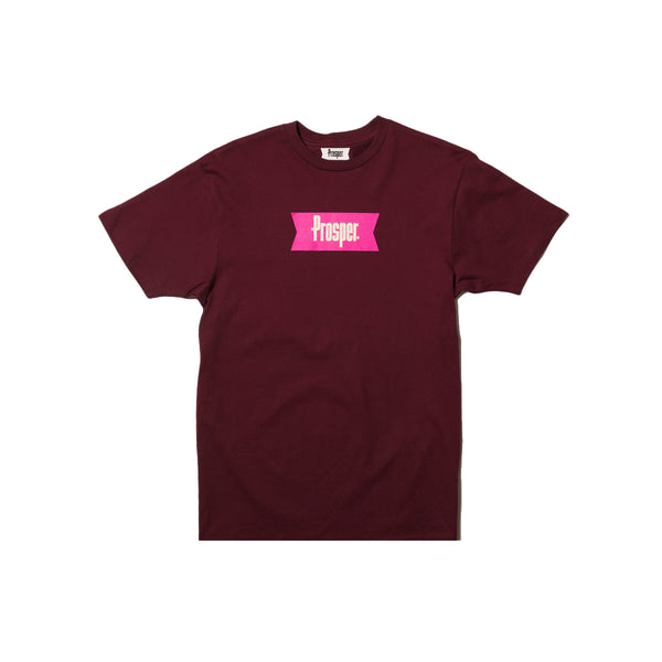 RIBBON RASPBERRY S/S TEE (BURGUNDY)