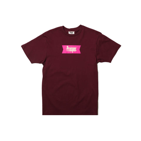 RIBBON RASPBERRY S/S TEE (BURGUNDY)