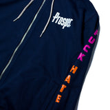 LOVE HATE HOODY (Navy)