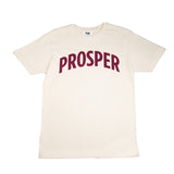 NECESSARY 2 S/S TEE (CREAM/PLUM CASPIA)