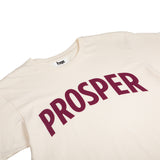 NECESSARY 2 S/S TEE (CREAM/PLUM CASPIA)