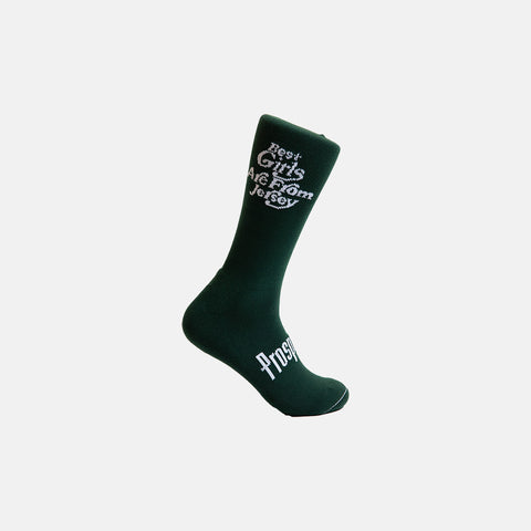 BEST GIRLS SOCKS (FOREST GREEN/WHITE)