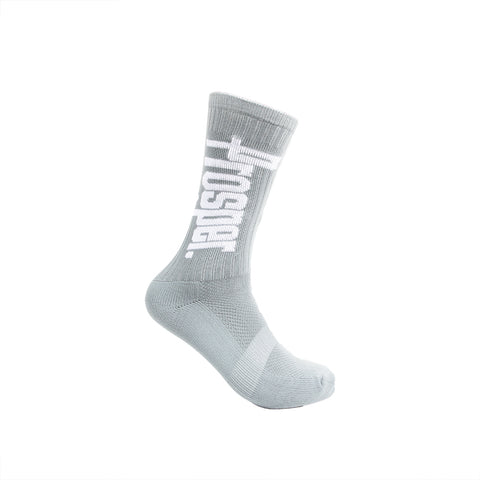 PROSPER CREW 3 SOCKS (GRAY SILVER/WHITE)