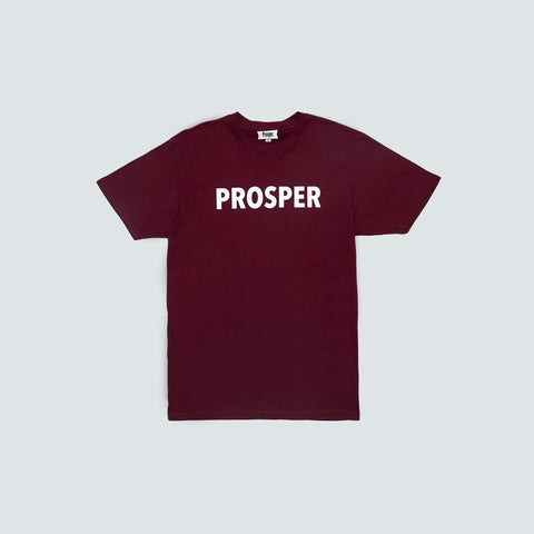 EVERY DAY S/S TEE (MAROON/WHITE)