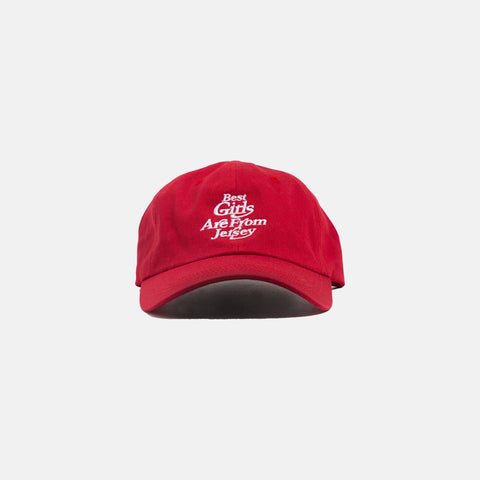 BEST GIRLS DAD HAT (CRANBERRY/WHITE)